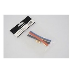 Connettore spina 3.5mm M/F dorati (3cp) + termore stringente