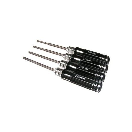 SET CACCIAVITI A BRUGOLA 4pz 1,5 2,0 2,5 3,0mm LUNGHI 120mm Testa Tonda