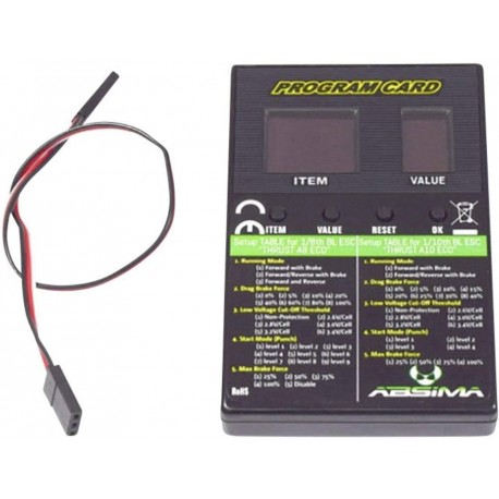 Program Card ABSIMA per Combo Brushless