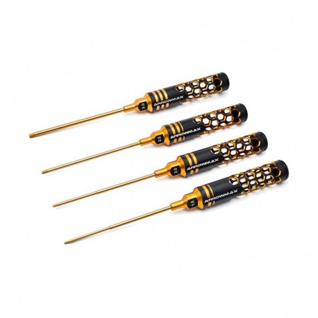 Chiavi Brugola ARROWMAX 120mm NERO DORATO quadrato piccolo