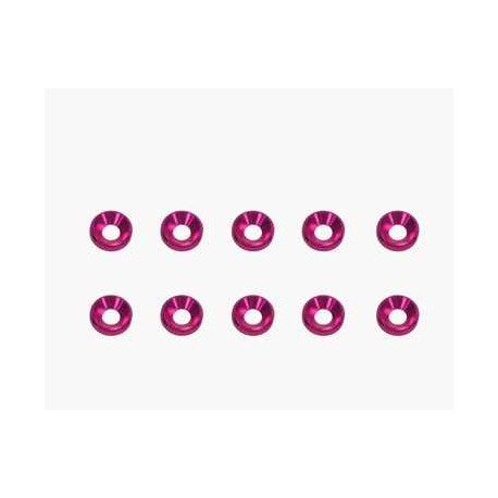 Rondella Conica Alluminio 4MM ROSSA (10)