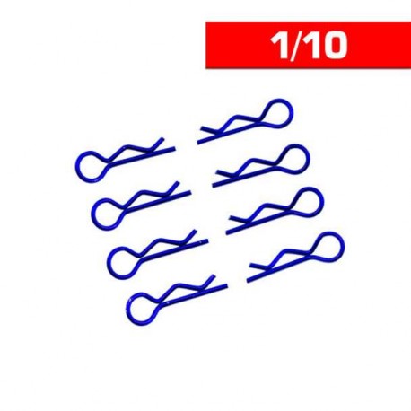 Clip Carrozzeria Ultimate RC Blu (8 pezzi) 1:10