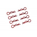 Clip Carrozzeria Ultimate RC ROSSA (8 pezzi) 1:10